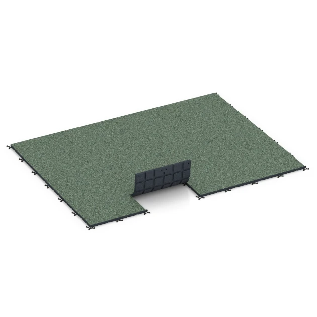 Typische Verlegung oder Einbausituation für den Artikel 7134 von WARCO - Fitnessvloer voor buiten, Farbton Engels gazon in der Abmessung 60 x 60 x 3 cm | 0,36 m².