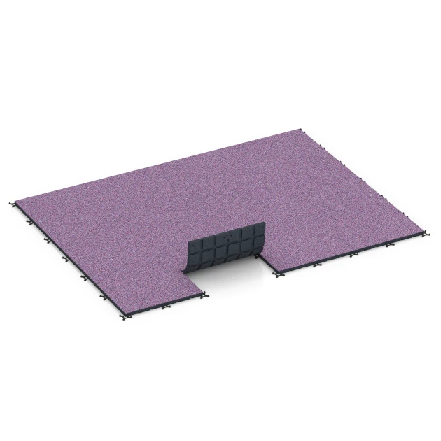 Typische Verlegung oder Einbausituation für den Artikel 7137 von WARCO - Fitnessvloer voor buiten, Farbton Lavendel in der Abmessung 60 x 60 x 3 cm | 0,36 m².