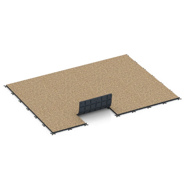 Typische Verlegung oder Einbausituation für den Artikel 7140 von WARCO - Fitnessvloer voor buiten, Farbton Rattan in der Abmessung 60 x 60 x 3 cm | 0,36 m².