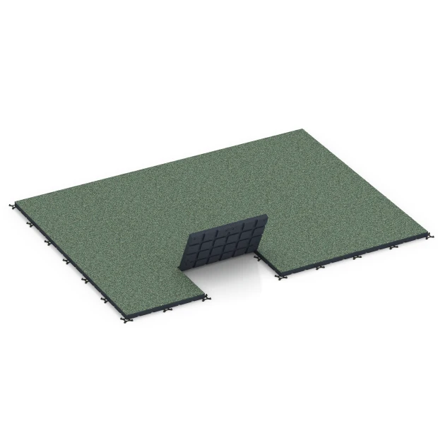 Typische Verlegung oder Einbausituation für den Artikel 7143 von WARCO - Fitnessvloer voor buiten, Farbton Engels gazon in der Abmessung 60 x 60 x 4 cm | 0,36 m².