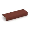 Foto der hinteren Seite vom unsymmetrischen WARCO-Formteil 2606: Rubber randafdekking, Design Baksteenrood, Maße 100 × 40 cm | 5/15 cm.