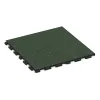 Foto der hinteren Seite vom unsymmetrischen WARCO-Formteil 1601: Fitnessvloer Rubber Tegels Classic, Design Engels Gras, Maße 1000 x 1000 x 30 mm.